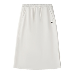 FILA FUSION斐乐官方潮牌女装针织裙女简约时尚休闲半身长裙子