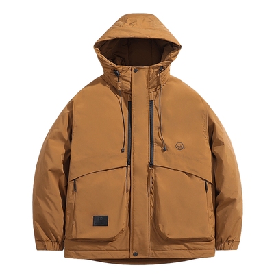 工装连帽极寒滑雪服鸭绒羽绒服