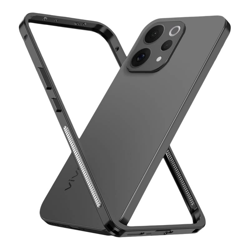 金属散热单边框适用vivox300e手机壳海马扣铝合金新款X300S防摔保护套x300pro男女简约X300Ultra超薄高级感硬