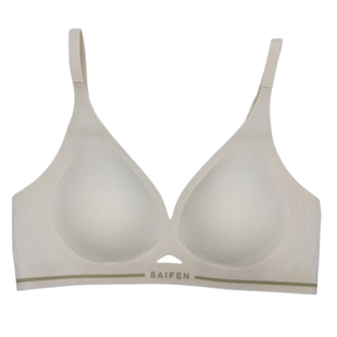 赛芬3307简约无痕一片式无钢圈内衣女薄小胸舒适裸感微聚拢文胸夏