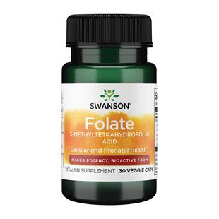 Swanson斯旺森活性叶酸800mcg 高含量五甲基四氢叶酸孕妇孕期专用