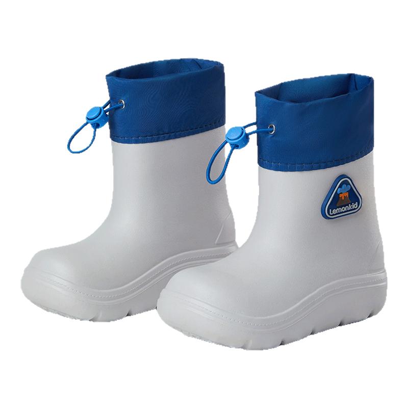 柠檬宝宝儿童雨鞋男童女孩2025年新款小学生防滑水鞋轻盈长筒雨靴