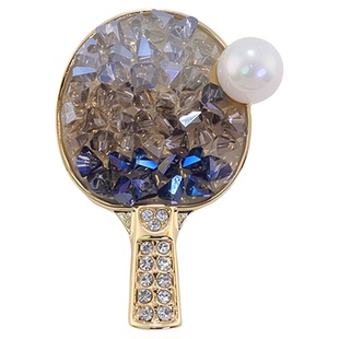 设计感乒乓球拍胸针高档女小众个性创意时尚百搭外套包包帽子别针