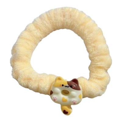 小猫毛绒头绳可爱发圈扎头发绳高弹力发饰情侣小皮筋闺蜜皮套秋冬