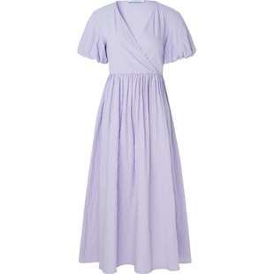 【折扣】Harris Wharf London女棉泡泡纱连衣裙