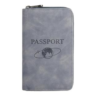 2025新款RFID防盗旅行机票证件收纳钱包磨砂多功能便携护照钱包