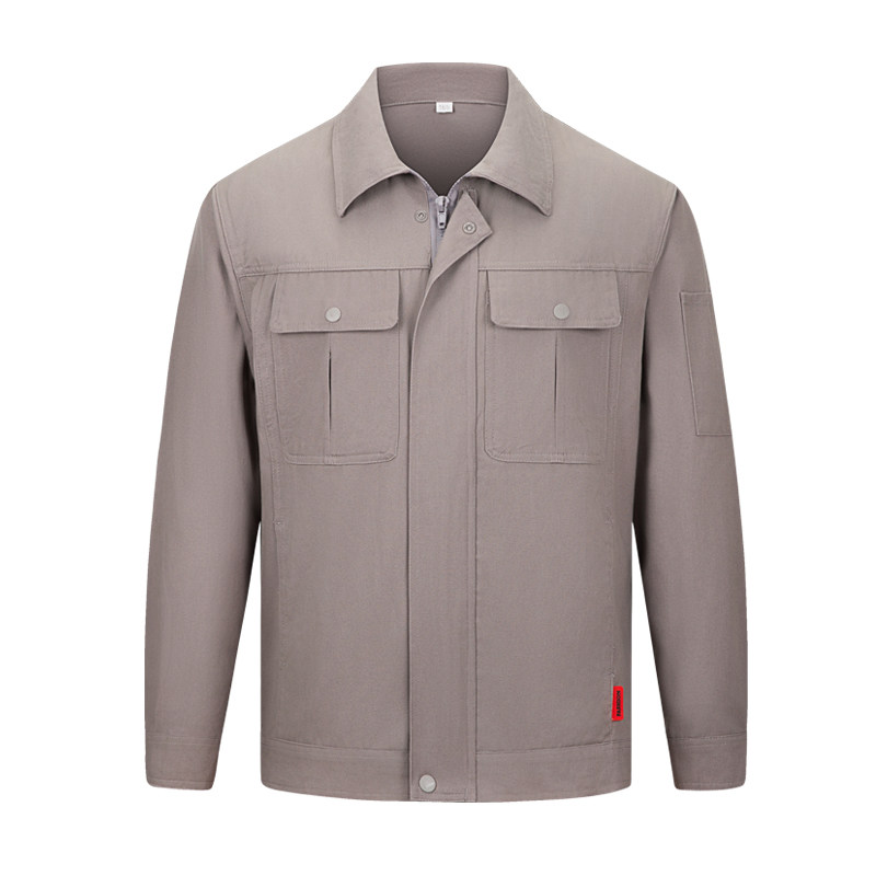 纯棉工作服套装男全棉反光劳保服