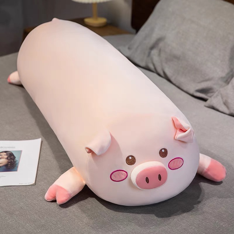 猪猪长条抱枕女生床上侧睡夹腿枕头可拆洗睡眠陪伴毛绒玩偶大靠枕