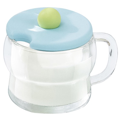 热销300+牛奶早餐杯带盖勺把手