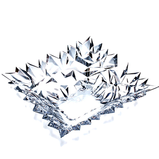 捷克进口BOHEMIA水晶玻璃烟缸冰河烟灰盅欧式办公小烟缸装饰摆件