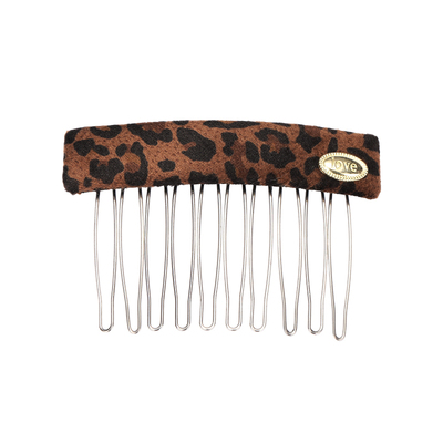 豹纹刘海插梳~气质高颅顶