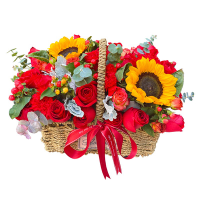 北京鲜花手提花篮生日花束