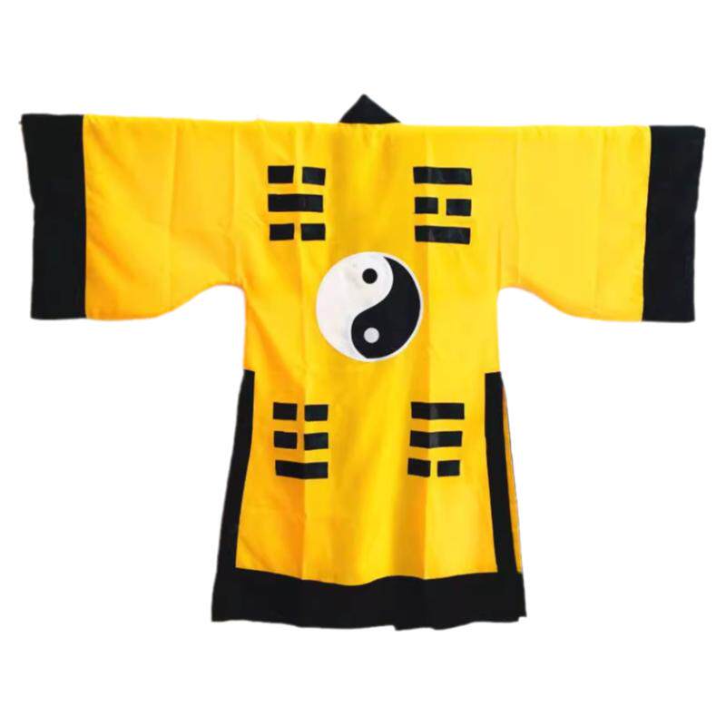 万圣节儿童演出服道士服装男成人儿童道士道袍太极八卦经衣表演服