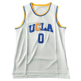 0号威少大学球衣Westbrook威斯布鲁克复古风刺绣篮球服背心男UCLA
