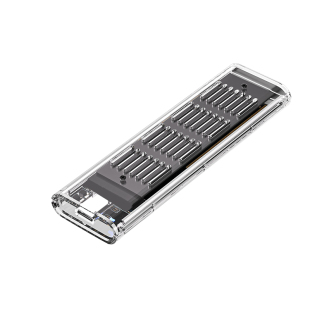 华顾m2透明固态硬盘盒nvme/sata协议NGFF转usb3.1读取内置散热片