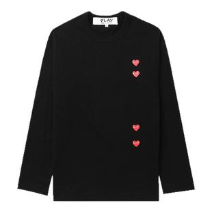 IT CDG PLAY COMME des GARCONS川久保玲情侣款基础款圆领长袖T恤