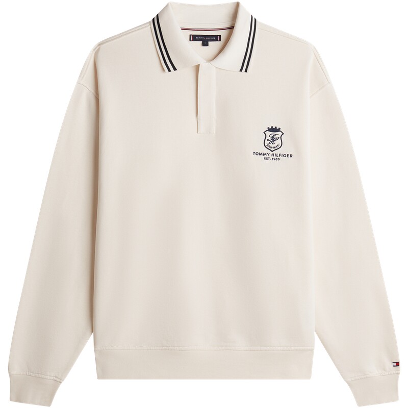 Tommy男装纯棉刺绣宽松POLO卫衣