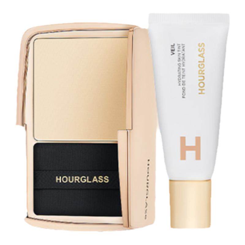 【超级品牌日】HOURGLASS修颜定妆限定套装轻雾蜜粉饼小白管妆前