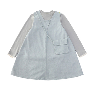 女童轻奢小众高端套装韩系春秋装独特漂亮绝美中大童连衣裙两件套