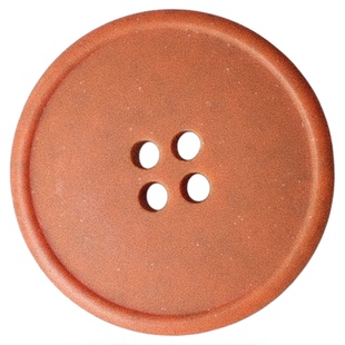 20mm一颗价英国 Textile Garden可再生材料哑光极简赭石棕色纽扣