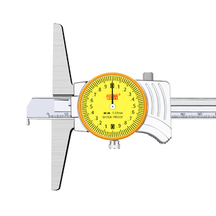 上海恒量带钩带表深度卡尺0-150 200 300单钩双钩测孔深游标卡尺