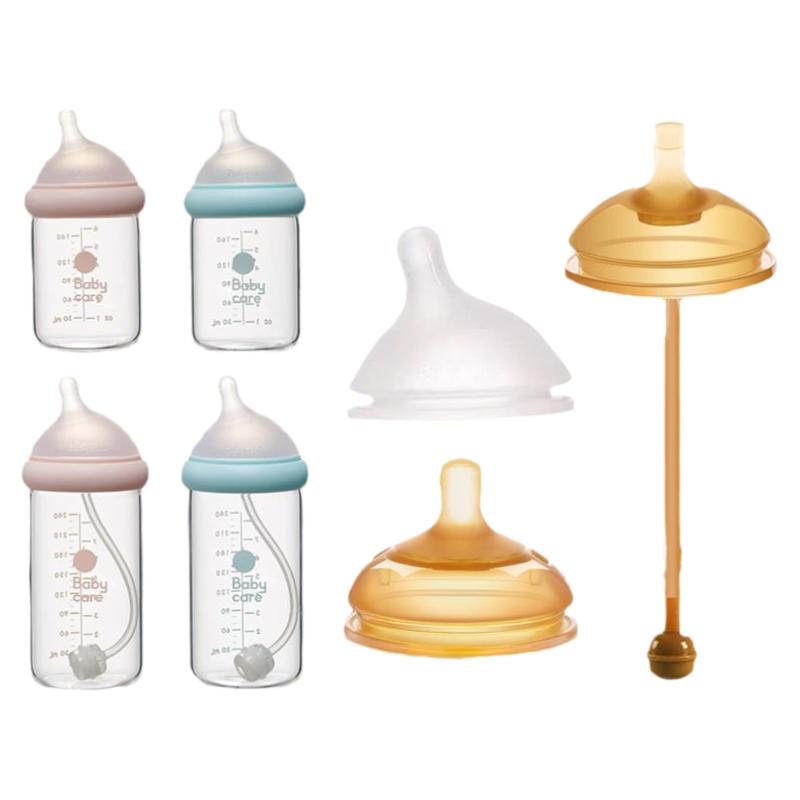 通用世喜奶瓶babycare歪头奶瓶