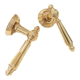 意大利轻奢门锁进口经典复古简约北欧金色黄铜门锁静音磁力房门锁