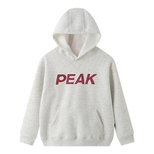 匹克童装连帽卫衣男童运动秋冬装2025新款大童加绒上衣长袖一体绒