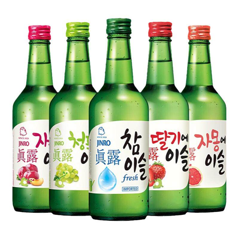 韩国进口真露烧酒360ml葡萄味