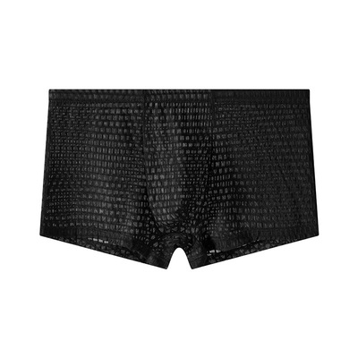 男士网纱透气个性时尚平角裤