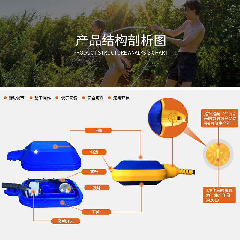 美罗/MONRO浮球液位控制器FPS-1/2/3/4开关电缆开关浮球水位