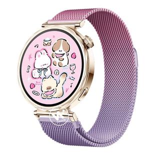 适用华为GT6手表带watchgt5pro渐变米兰磁吸腕表带运动GT4智能GT3冰晶蓝2pro女生watch4pro金属透气41秋冬