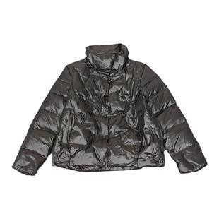 秋冬款立领压线无缝纯色短款羽绒服宽松大码女百搭羽绒棉衣棉服外