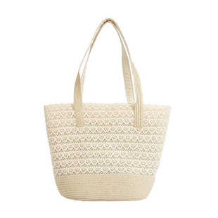 夏日出行草编包包女单肩托特包大容量编织包包度假风沙滩包水桶包