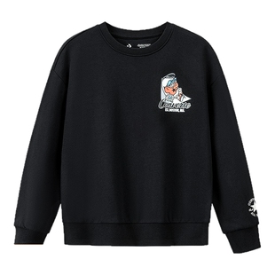 【滑板少年】匡威童装男童卫衣青少年春季套头长袖上衣漫画印花