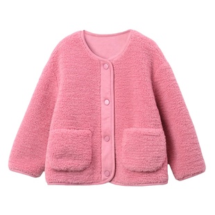 NORNOR陈大猪女童小香风外套新款冬装保暖羊羔绒儿童好看洋气上衣