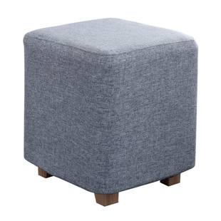 北欧创意方凳实木试衣间换鞋凳布艺沙发凳家用时尚梳妆凳脚踏凳子