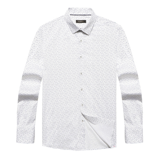 【岁末清仓】虎豹秋冬加厚条纹衬衣商务正装休闲保暖加绒男士衬衫