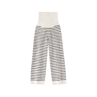 半边绒高腰睡裤女长裤秋冬暖宫裤冬季珊瑚绒孕妇家居裤可外穿加厚