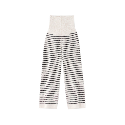 BE高腰暖宫半边绒长裤女睡裤冬季