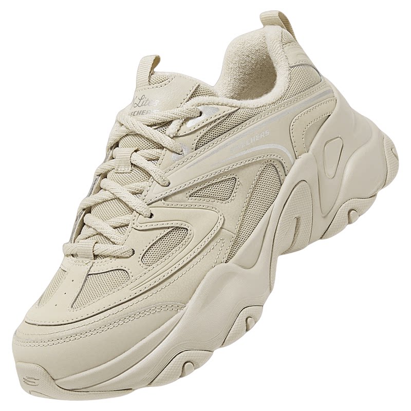 Skechers斯凯奇老爹鞋加绒秋冬新款女鞋休闲鞋百搭耐磨缓震运动鞋
