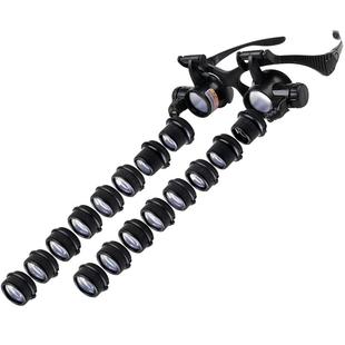 拜斯特头戴眼镜式维修放大镜led带灯双眼8组目镜检验高珠宝电子路