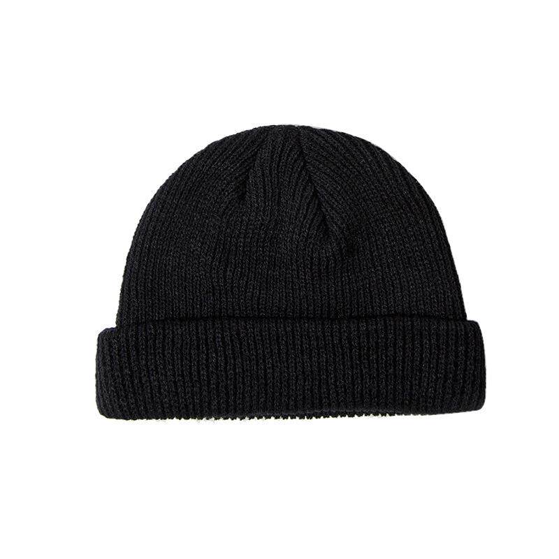 现货Beanie雅痞秋冬复古圆顶短款毛线寸头瓜皮帽针织冷帽子男女