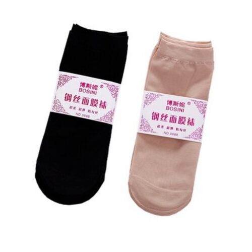 20双钢丝袜春秋天鹅绒短丝袜女薄款短袜防勾丝肉色短筒耐磨袜子女