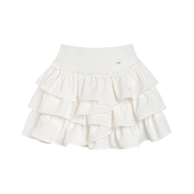 不规则蛋糕蓬蓬A字短款高腰半裙