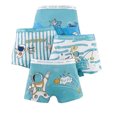 贝贝怡儿童内裤纯棉男童平角短裤春秋女宝宝小中大童四角裤4条装