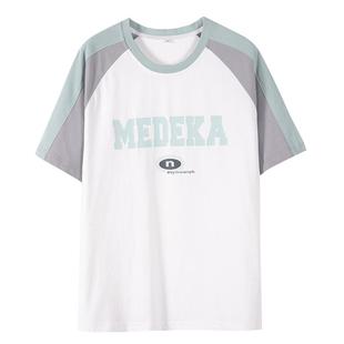 高初中学生T恤夏季时尚女孩2025年新款少女大童夏装运动服两件套