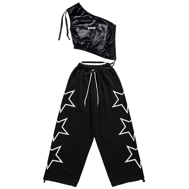 儿童jazz爵士舞服装女孩练功服