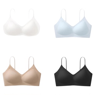 无痕特调粉底液内衣女聚拢吊带无钢圈防下垂美背肉色隐形文胸薄款