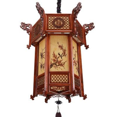 实木宫灯中式复仿古乔迁别墅阳台